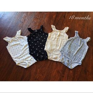 EUC 18M Girls Flutter Sleeve Onesies